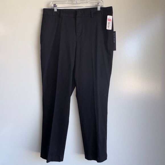 NWT NYDJ Crop Ankle Pants Size 14 Black - Picture 1 of 12